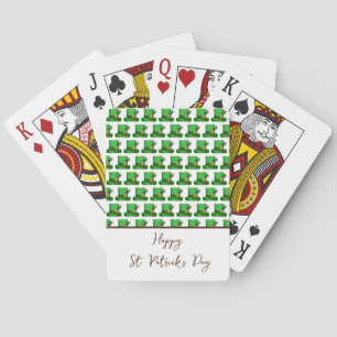 Trendy Green Hats Pattern St. Patrick's Day Playing Cards
