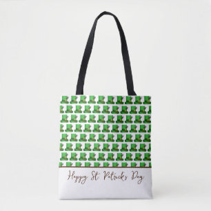 Trendy Green Hats Pattern St. Patrick's Day Tote Bag