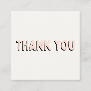 Trendy Green Pink Thank You Media Insert 