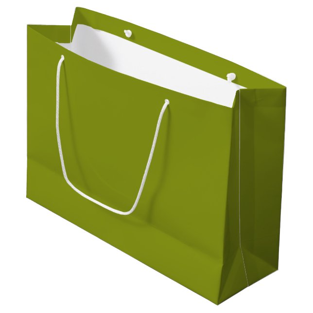 Trendy Green (solid colour) Large Gift Bag (Front Angled)