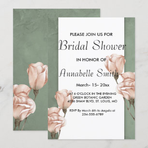 trendy greenery Bridal Shower Invitation