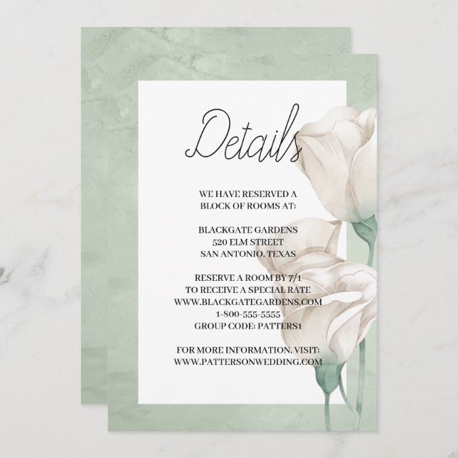 trendy greenery Enclosure Invitation (Front/Back)