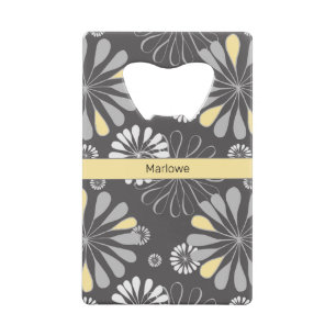Trendy Grey and Yellow Floral 
