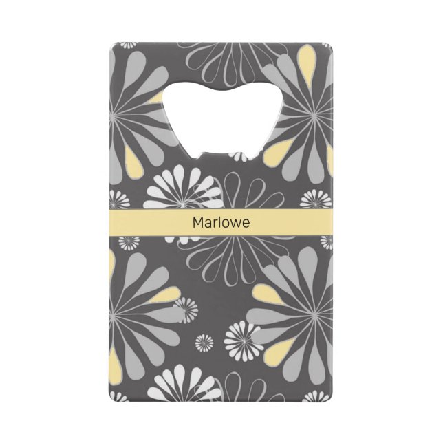 Trendy Grey and Yellow Floral  (Front)