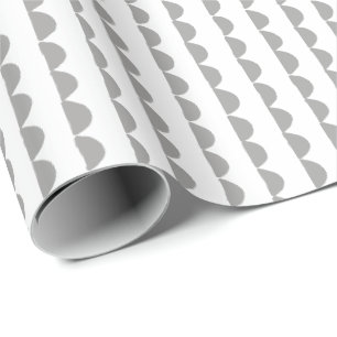 Trendy grey arches/semi-circle lines wrapping paper