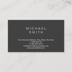 Trendy Grey Background Consultant Business Card