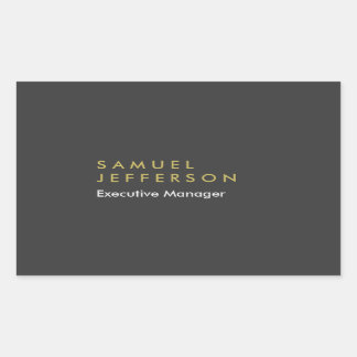 Trendy grey black professional plain modern rectangular sticker
