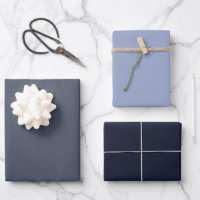 Trendy Grey Blue Solid Colour Shades 3 Set