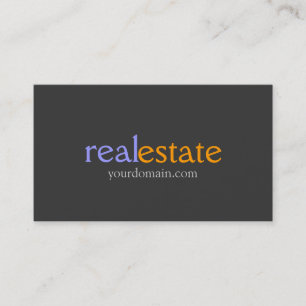 Trendy Grey Blue Yellow Contemporary Business Card