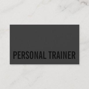 Trendy Grey Fitness Sport Business Card