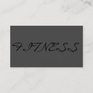 Trendy Grey Fitness Sport Business Card