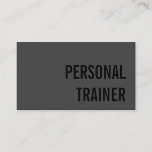 Trendy Grey Fitness Sport Business Card