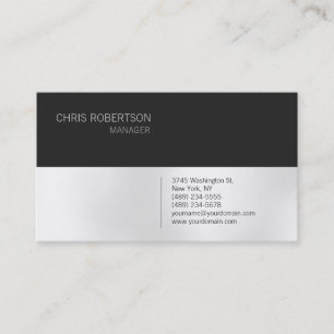 Trendy Grey Light White Business Card