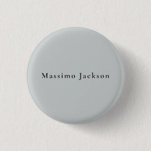 Trendy Grey Modern Design Unique Personal 3 Cm Round Badge