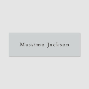 Trendy Grey Modern Design Unique Personal Name Tag