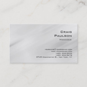 Trendy Grey Pattern Modern Monogram Business Card