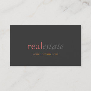 Trendy Grey Real Estate Agent Business Card