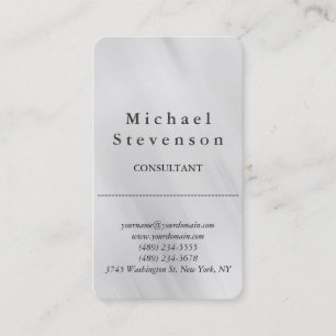 Trendy Grey Rounded Corner Business Card