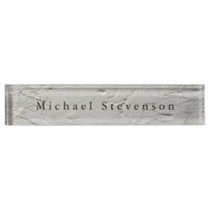 Trendy Grey Wall Design Modern Unique Personal Nameplate