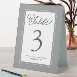 Trendy Grey & White Elegant Wedding Reception Chic