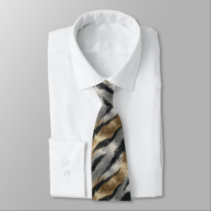 Trendy Groomsman Gift Tiger Skin Neck Tie