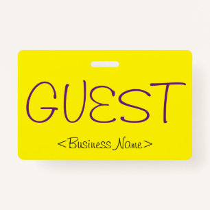 Trendy "GUEST" Badge ID Badge