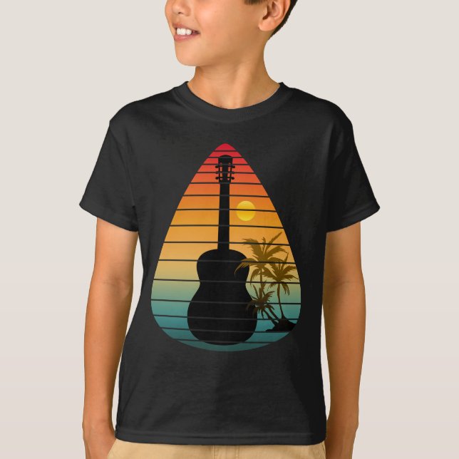 TRENDY GUITAR PICK SUNSET  T-Shirt (Front)