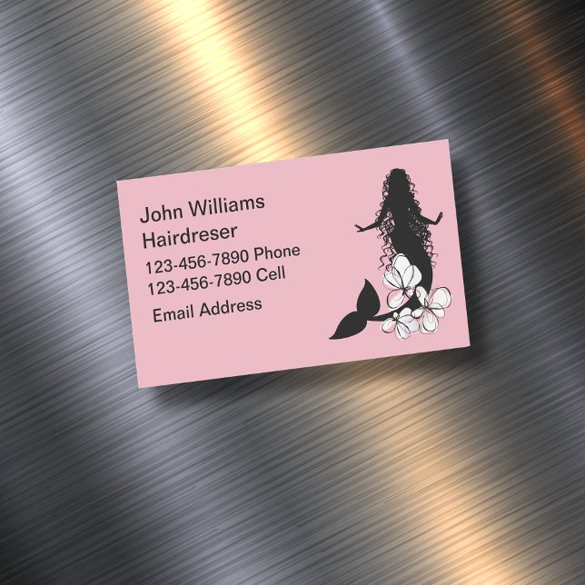 Trendy Hair Beauty Theme Magnetic Business Card (Creator Uploaded)