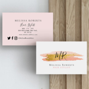 trendy hair stylist business card