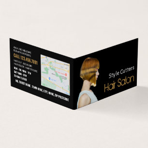 Trendy Haircut, Hair Stylist, Salon Loyalty Business Card