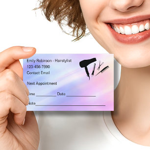 Trendy Hairstylist Appointment Cards Design