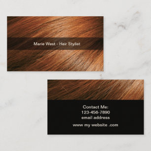 Trendy Hairstylist Modern Business Cards