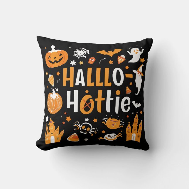 Trendy Hallo-Hottie Pillow | Halloween Party pilow (Front)