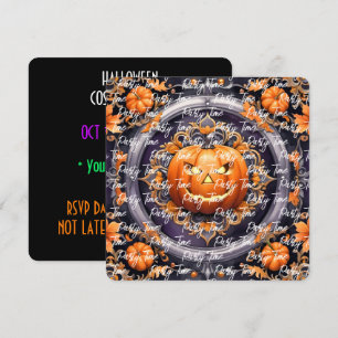 Trendy Halloween Pumpkin Autumn Collection Invitation