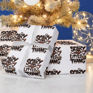 Trendy Halloween Quote "Scary Little Things" Gift Wrapping Paper