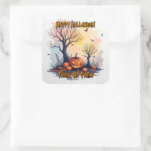 Trendy Halloween Spooky Cute Collection Square Sticker