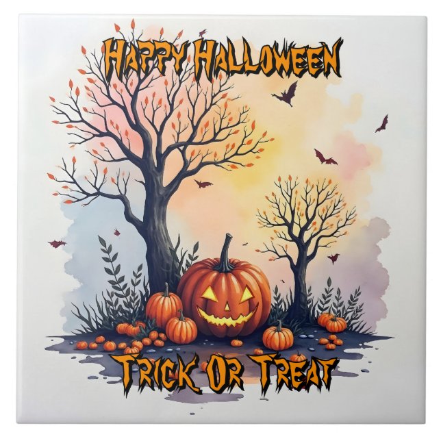 Trendy Halloween Spooky Cute Collection Tile (Front)