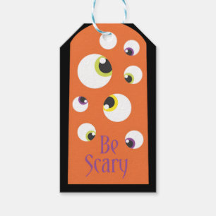 Trendy Halloween Spooky Eyes "Be Scary" Gift  Tags