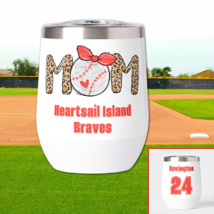 Trendy Hand drawn Baseball Mum Personalised 