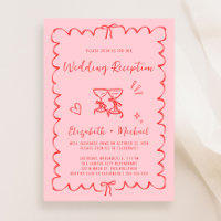 Trendy Hand Drawn Wavy Frame Wedding Reception