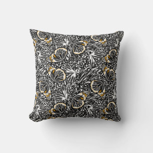 Trendy hand sketch butterflies flying blending wit cushion