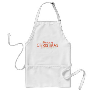 Trendy Hand-written Merry Christmas text Standard Apron