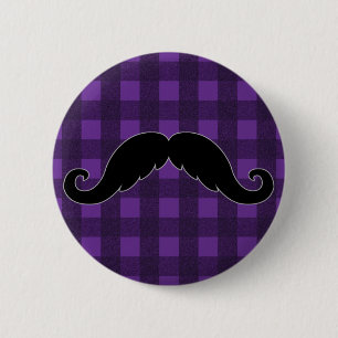 Trendy Handlebar Moustache Moustache Stache 6 Cm Round Badge