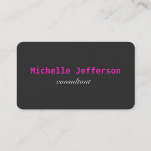 Trendy Handwriting Grey Business Card