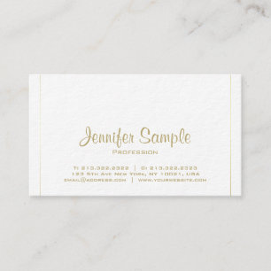 Trendy Handwritten Script Elegant Plain Luxury Business Card