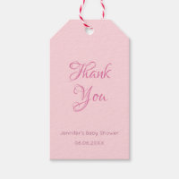 Trendy Handwritten Thank You Text Blush Pink