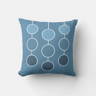 Trendy Hanging Circles on Air Force Blue Cushion