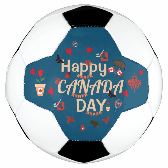 Trendy Happy Canada Day  Football (Front)