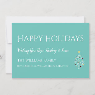 Trendy Happy Holidays Family Christmas Card