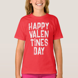 TRENDY HAPPY VALENTINES DAY WHITE TYPOGRAPHY T-Shi T-Shirt